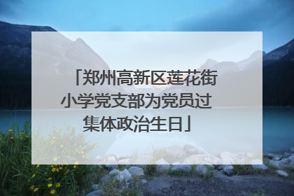 郑州高新区莲花街小学党支部为党员过集体政治生日