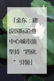 金东：建设国际消费中心城市须坚持“四化”引领
