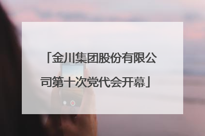 金川集团股份有限公司第十次党代会开幕