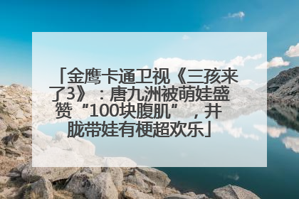 金鹰卡通卫视《三孩来了3》：唐九洲被萌娃盛赞“100块腹肌”，井胧带娃有梗超欢乐