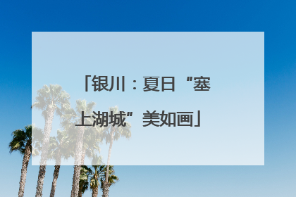 银川：夏日“塞上湖城”美如画