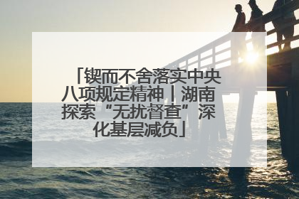 锲而不舍落实中央八项规定精神丨湖南探索“无扰督查”深化基层减负