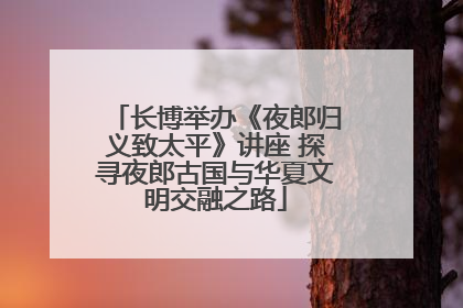 长博举办《夜郎归义致太平》讲座 探寻夜郎古国与华夏文明交融之路