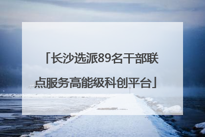 长沙选派89名干部联点服务高能级科创平台