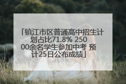镇江市区普通高中招生计划占比71.8% 25000余名学生参加中考 预计25日公布成绩