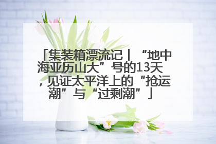 集装箱漂流记丨“地中海亚历山大”号的13天，见证太平洋上的“抢运潮”与“过剩潮”