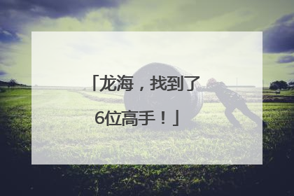 龙海，找到了6位高手！