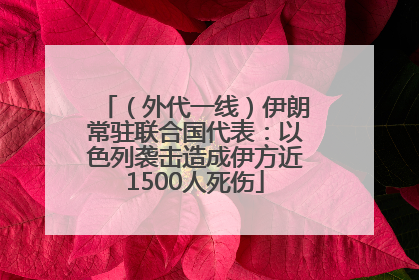 （外代一线）伊朗常驻联合国代表：以色列袭击造成伊方近1500人死伤