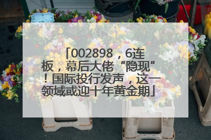 002898，6连板，幕后大佬“隐现”！国际投行发声，这一领域或迎十年黄金期