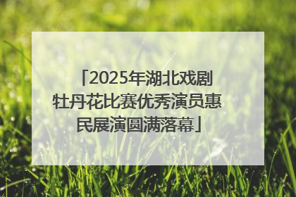2025年湖北戏剧牡丹花比赛优秀演员惠民展演圆满落幕