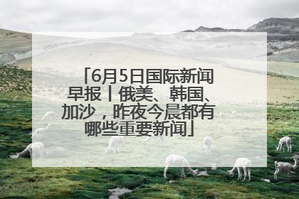6月5日国际新闻早报丨俄美、韩国、加沙，昨夜今晨都有哪些重要新闻