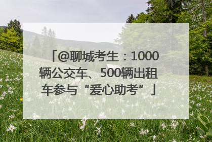 @聊城考生：1000辆公交车、500辆出租车参与“爱心助考”
