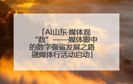 AI山东·媒体观“数”——媒体眼中的数字强省发展之路融媒体行活动启动
