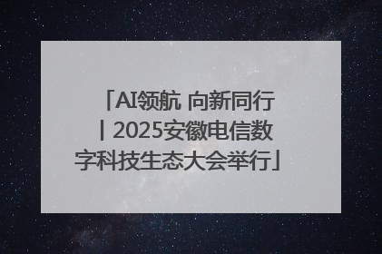 AI领航 向新同行丨2025安徽电信数字科技生态大会举行