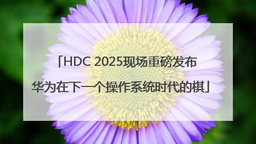 HDC 2025现场重磅发布华为在下一个操作系统时代的棋